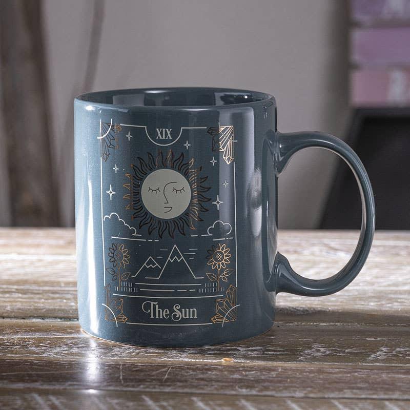The Sun Tarot Mug On Table