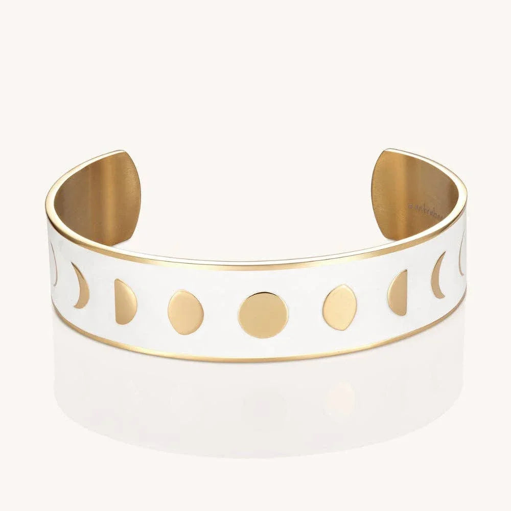 White Lunar Phase Cuff