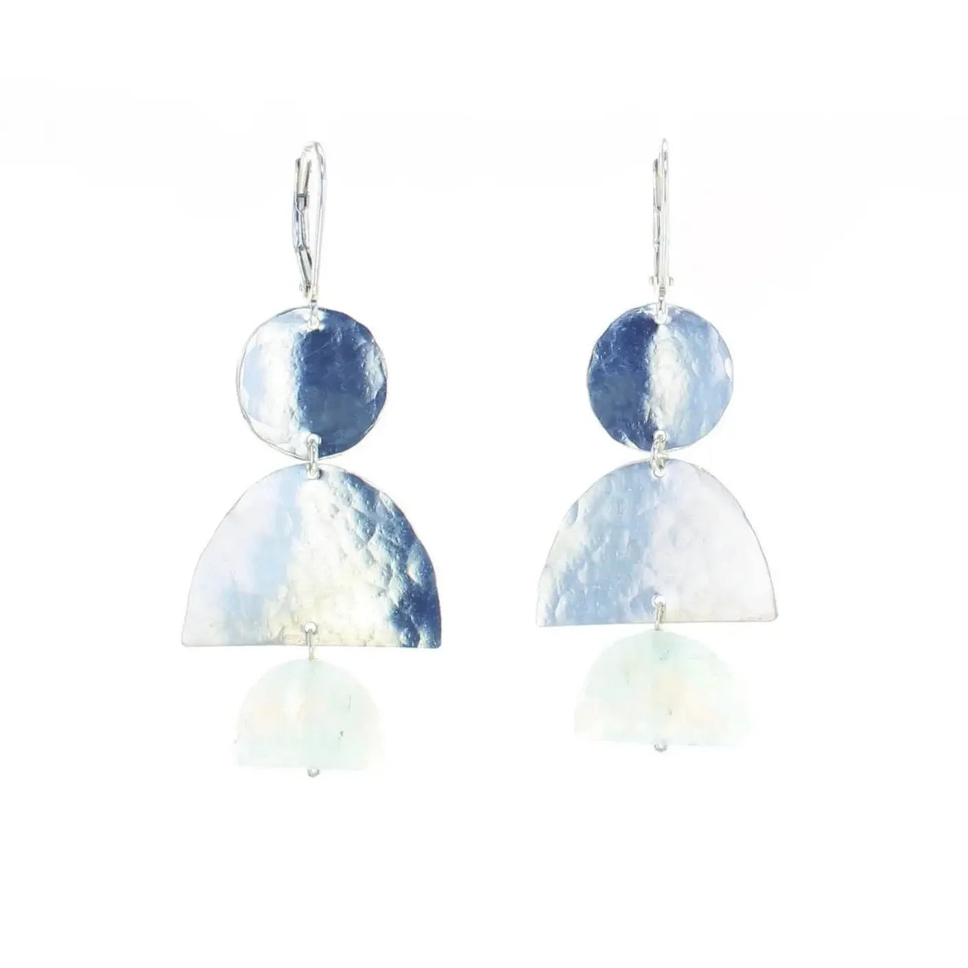 Rainbow Moonstone Tunisia Earrings Sterling Silver