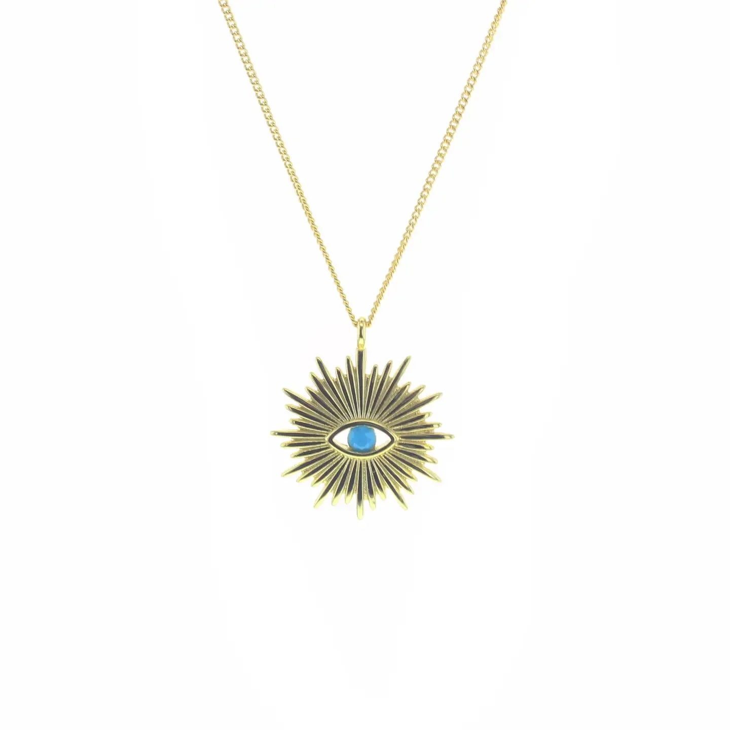 Atlantis Necklace with Turquoise Stone gold