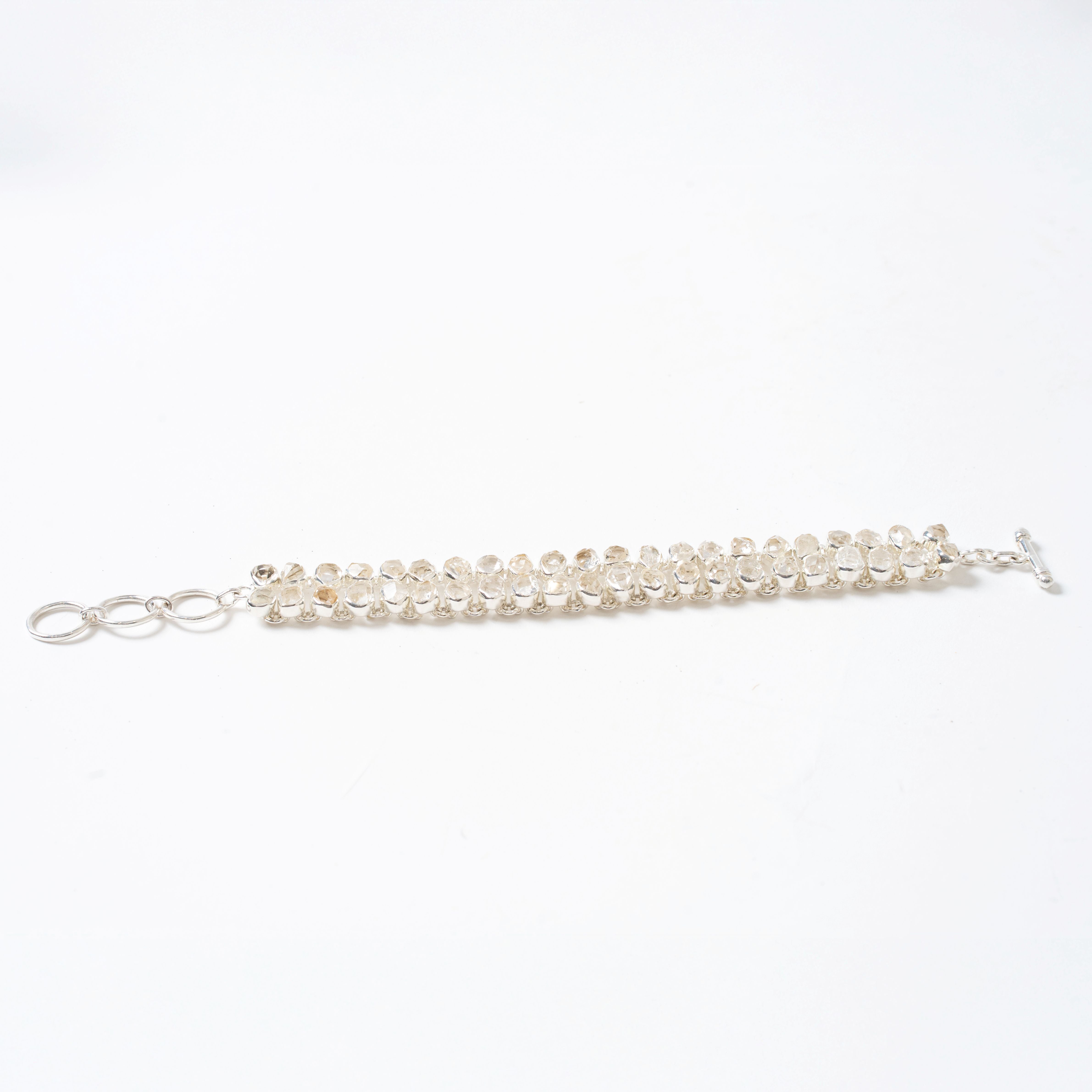 Herkimer Diamond Double Row Bracelet