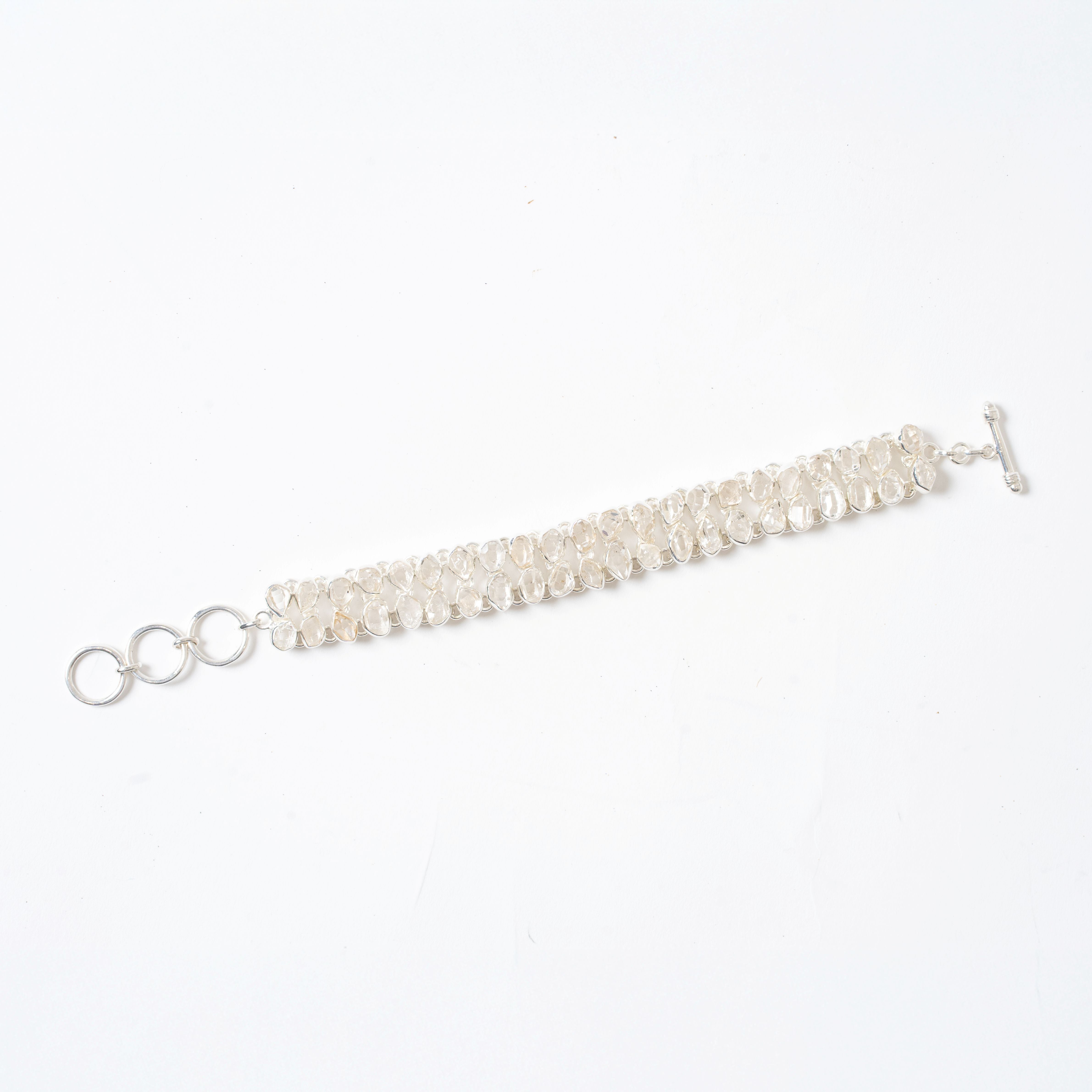 Herkimer Diamond Double Row Bracelet 2