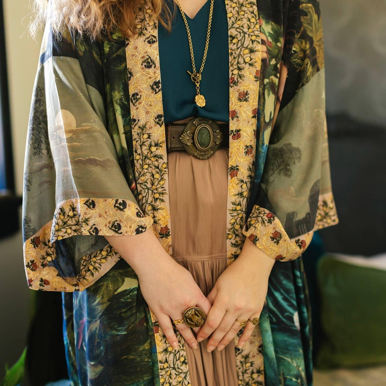 Bella Notte Opera Kimono Style Duster Close Up Front