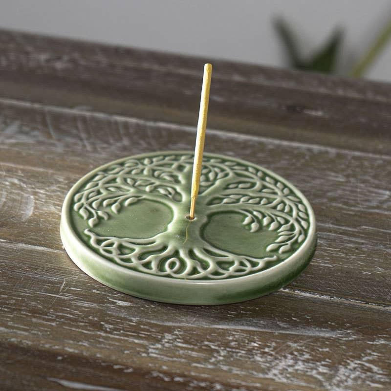 Tree of Life Incense Burner on Table