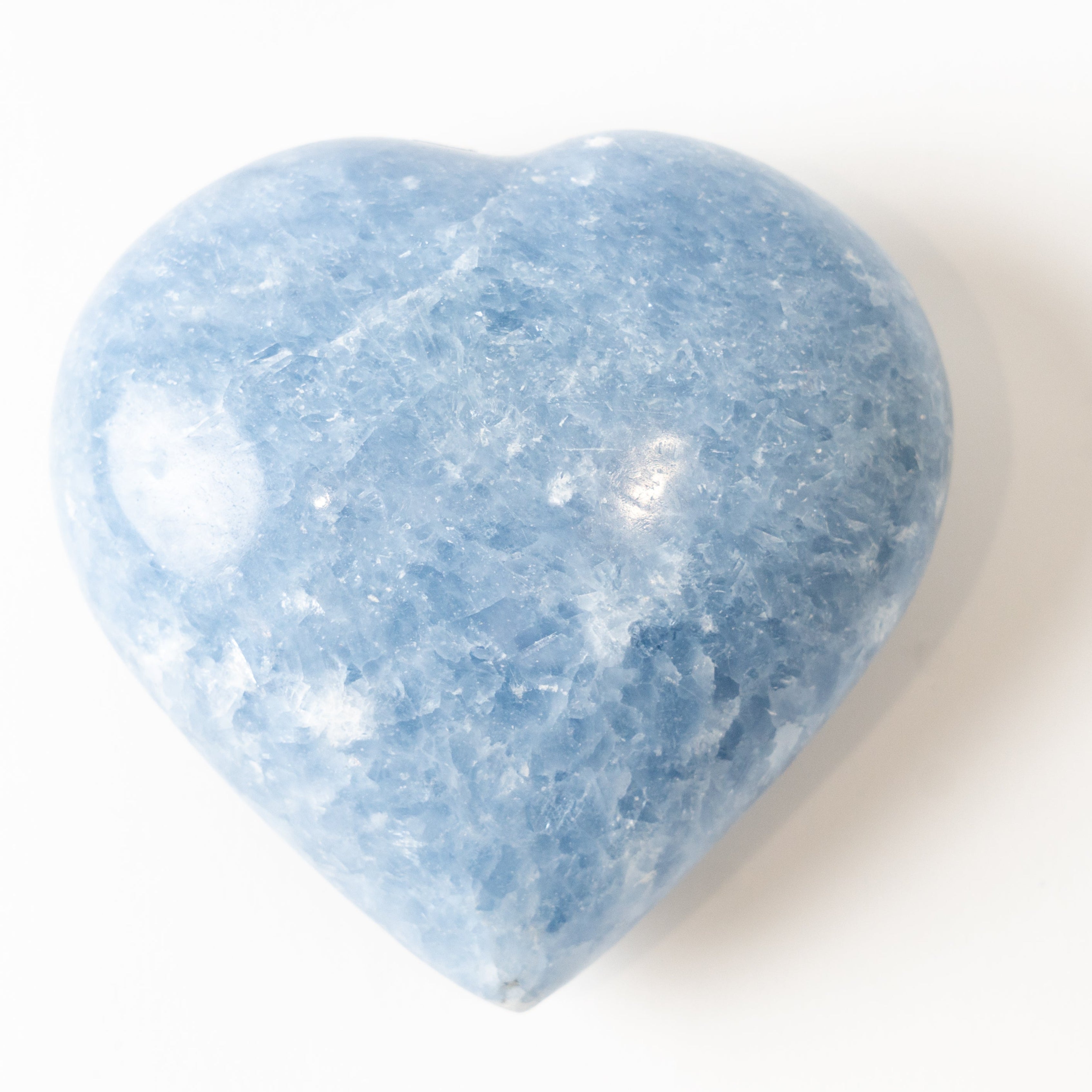 Blue Calcite Heart 500-600 grams
