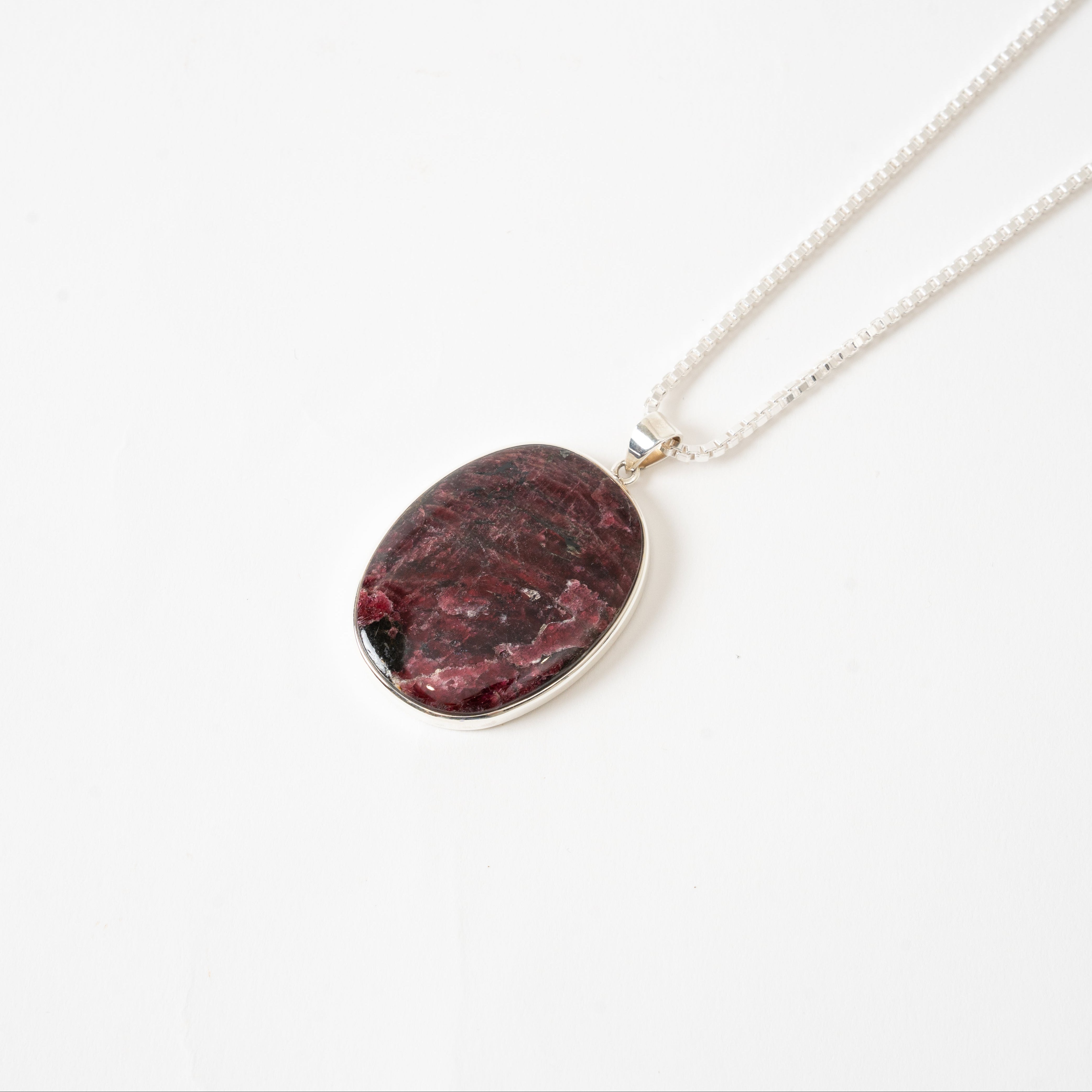 Heart Centering Eudialyte Stone Pendant Necklace