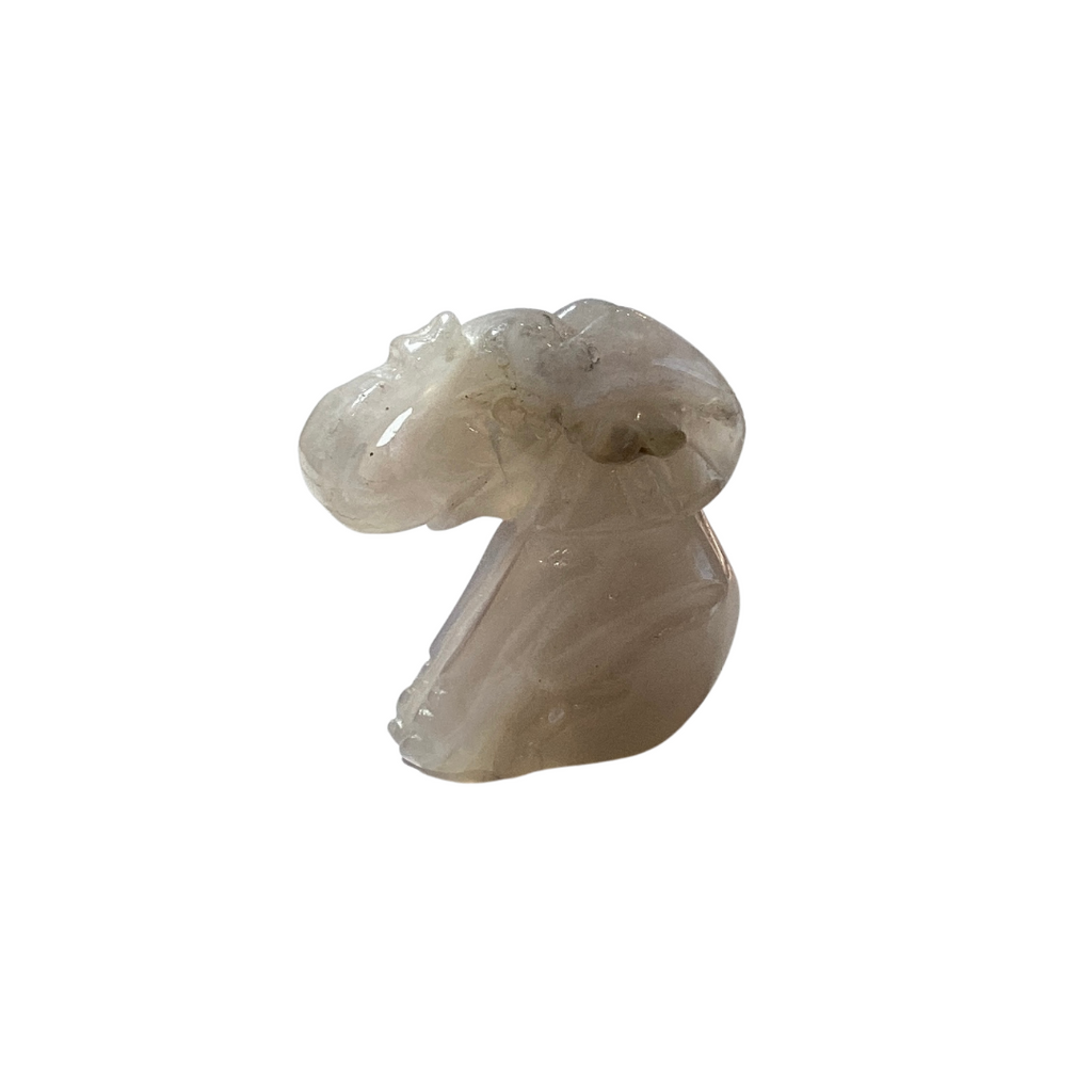 Agate Carved Crystal Stone Elephant