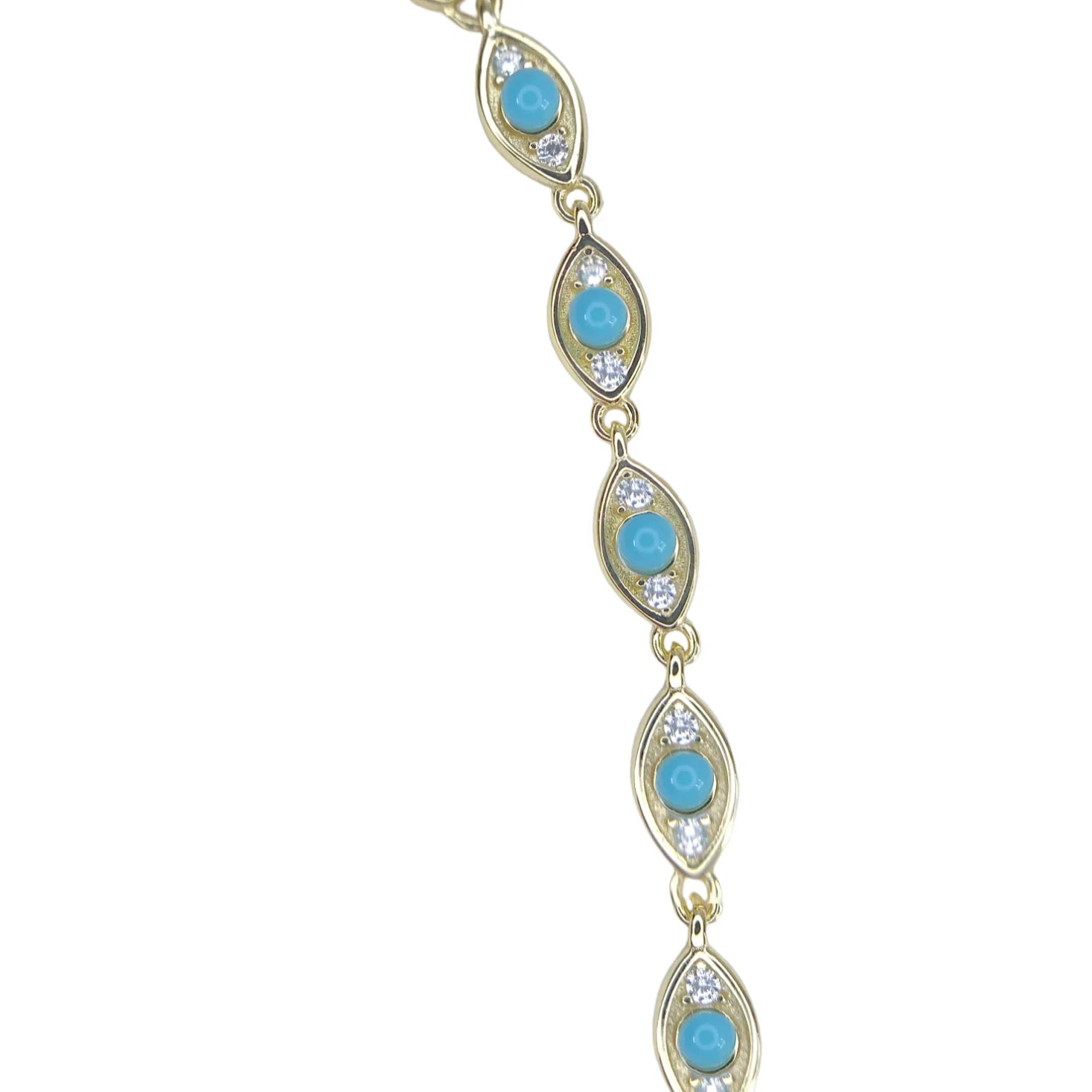 Giselle Eye Turquoise Bracelet Up Close