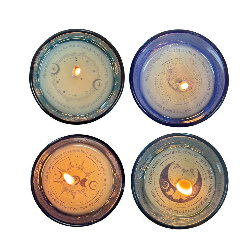 Moon Phase Candle Set Top View