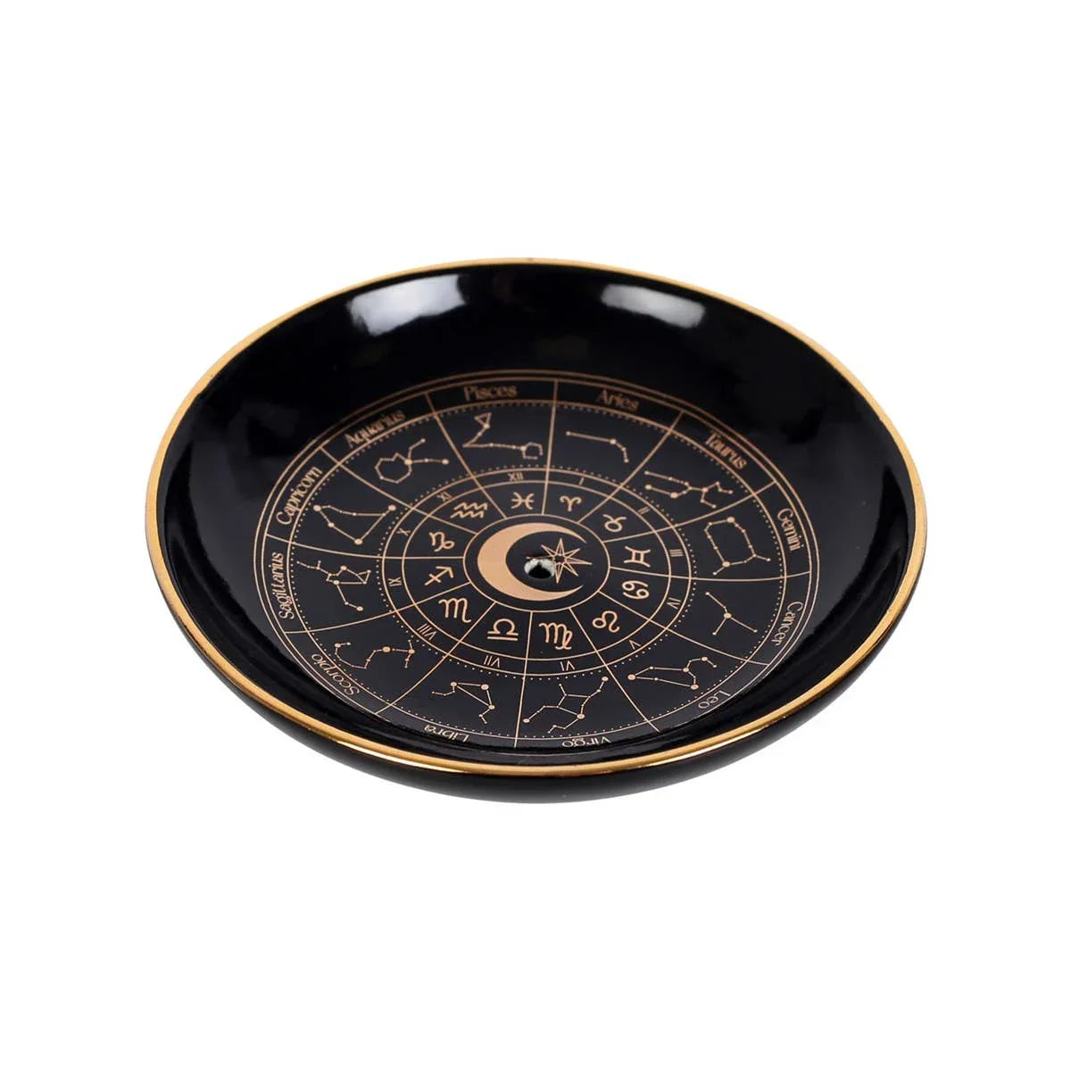 Astrology Wheel Ceramic Incense Holder