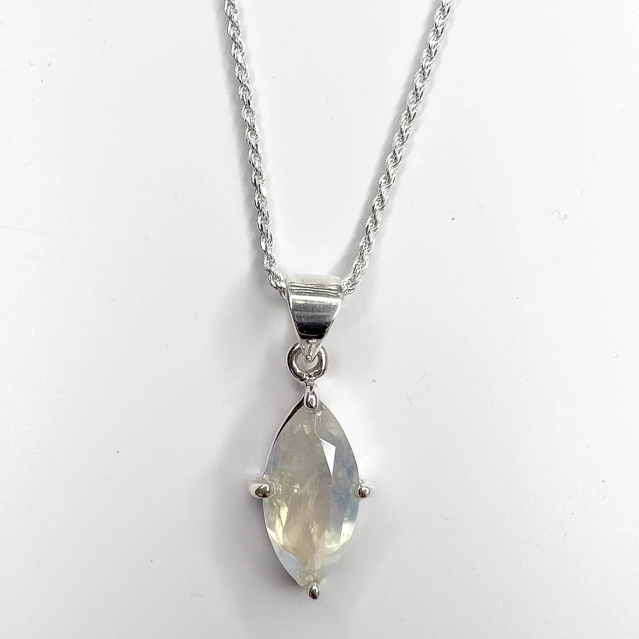 Rainbow Moonstone Faceted Marquise