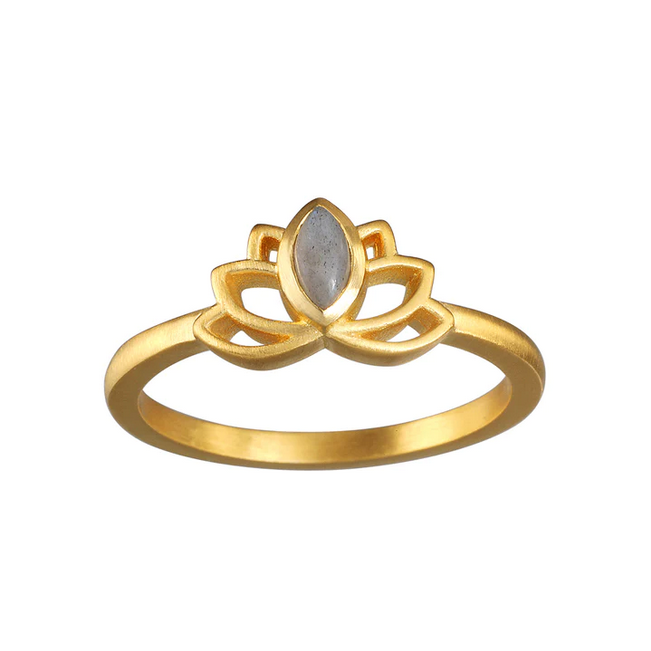 Cultivate Truth Lotus Labradorite Ring