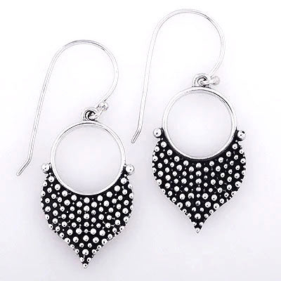Lotus Petal Granulated Earrings