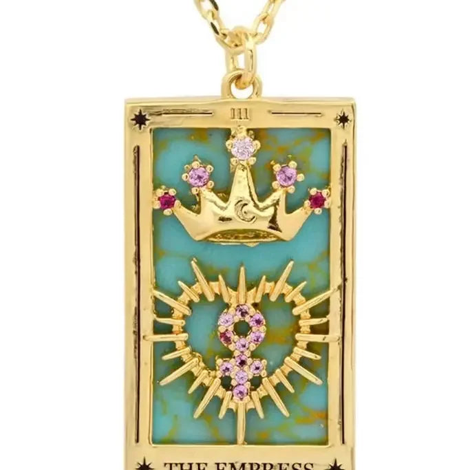 The Empress Tarot Card Necklace for Nurturing, Abundance, and Feminine Power