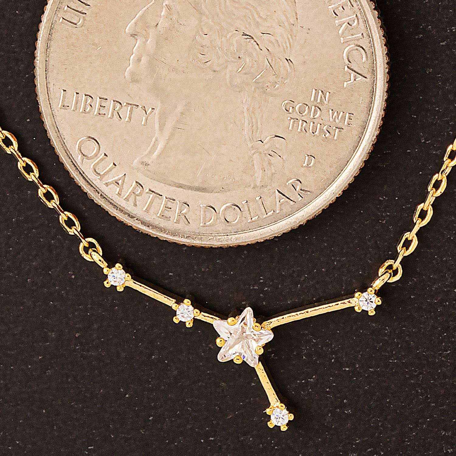 Cancer Constellation Necklace Upclose
