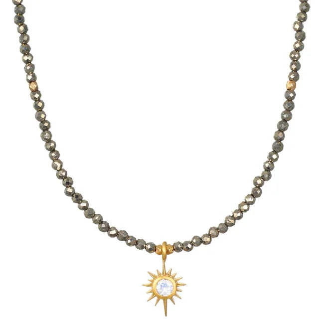 Pyrite Dreams of Prosperity Gold Necklace