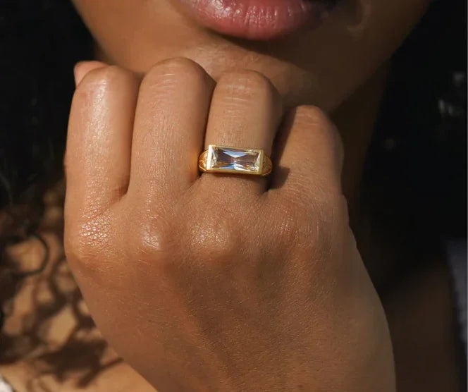 Topaz White Eternal Radiance Ring on Model