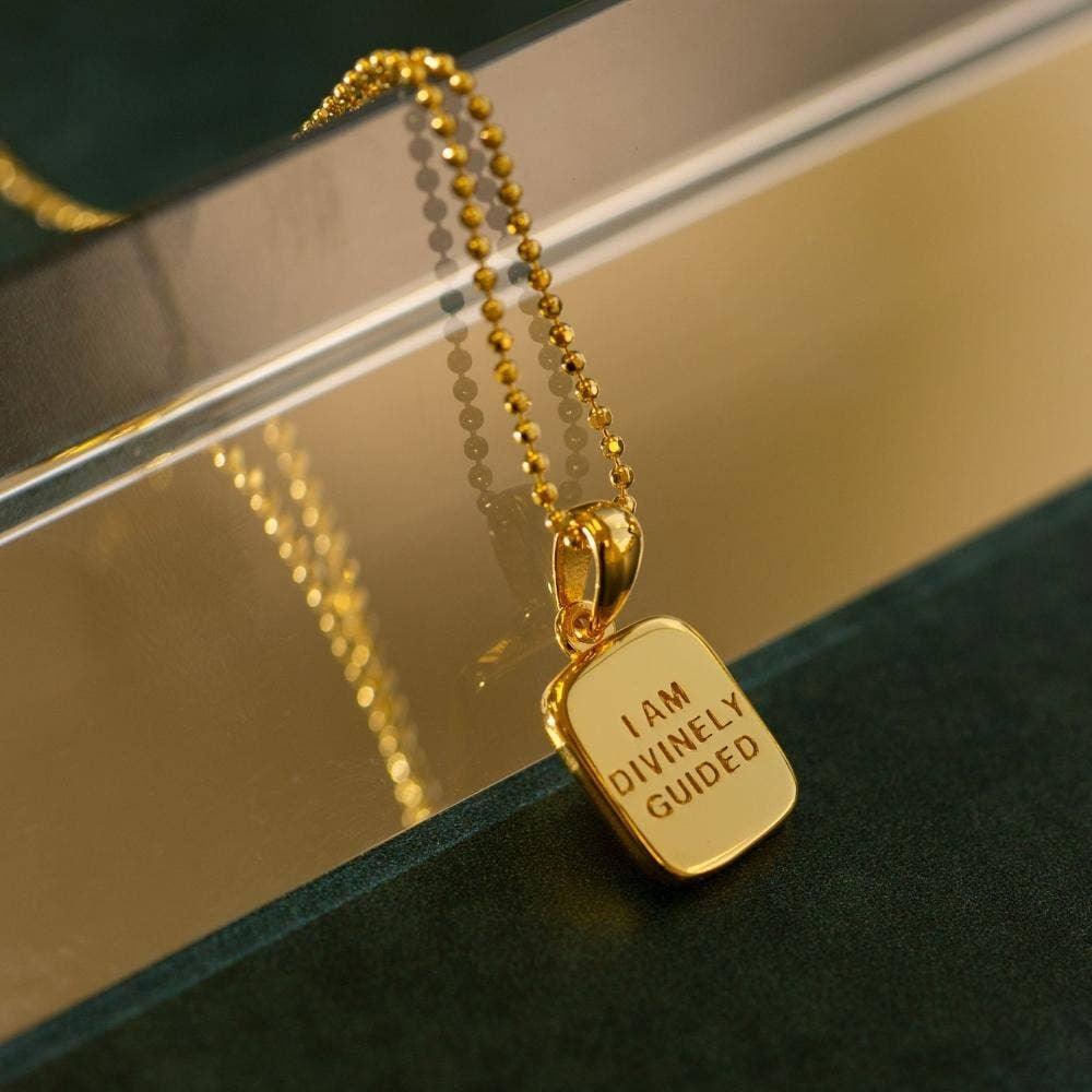 Lucky Number 11:11, I am Divinely Guided Necklace back