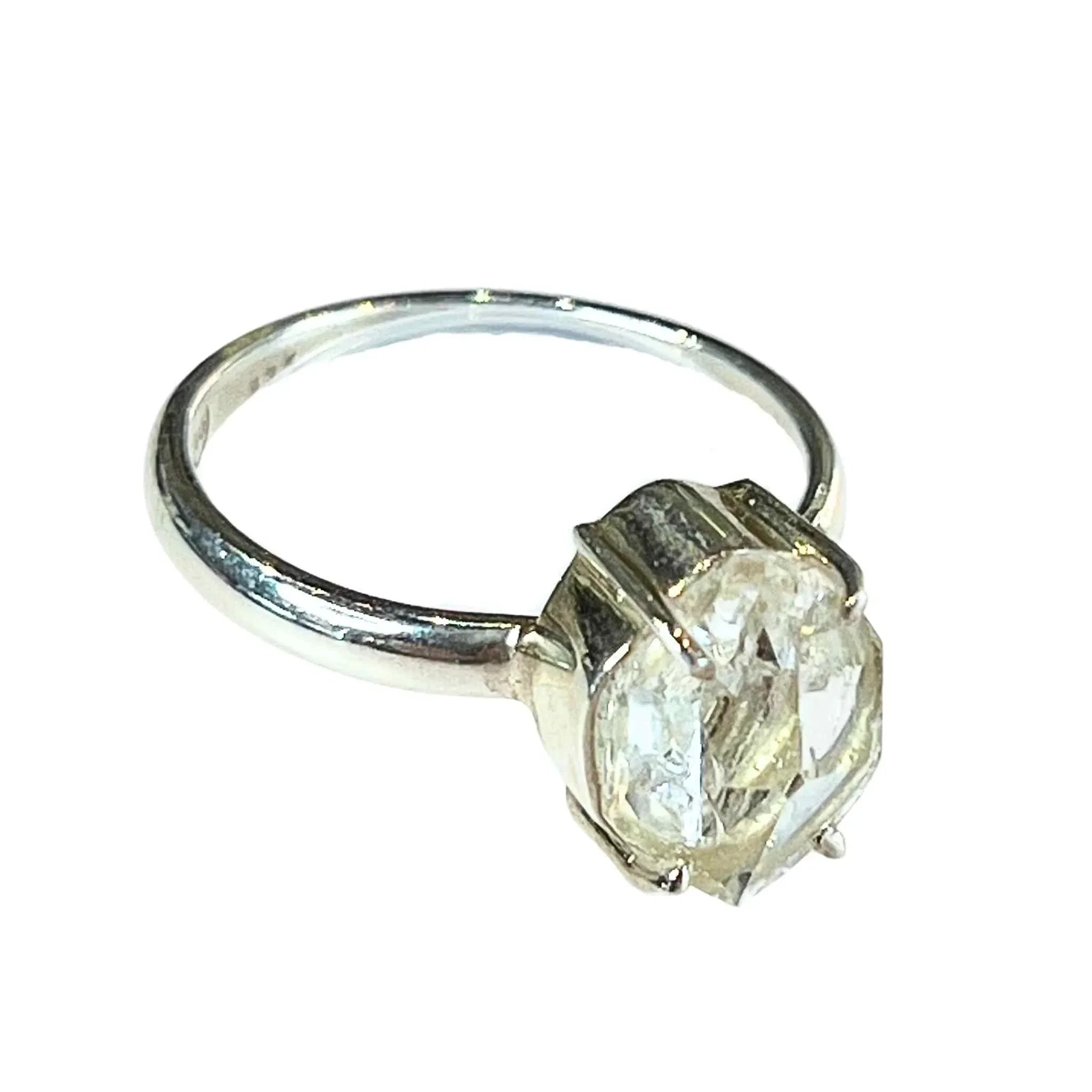Herkimer Diamond Ring Sterling Silver