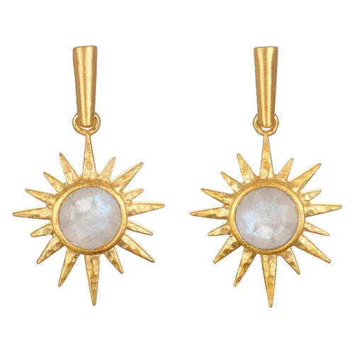 Moonstone North Star Linear Earrings
