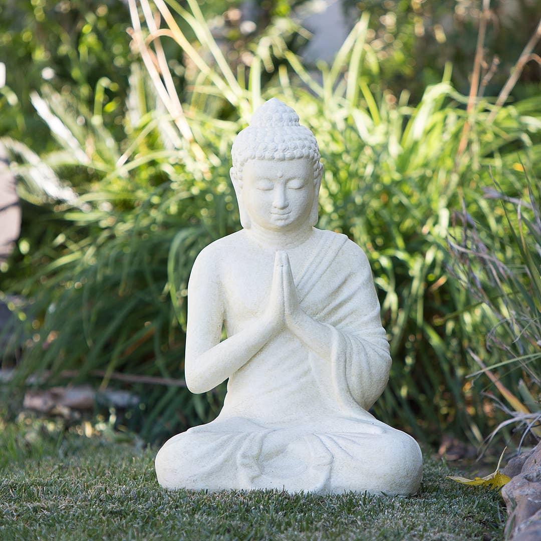 Namaste Sitting Buddha Garden Statue