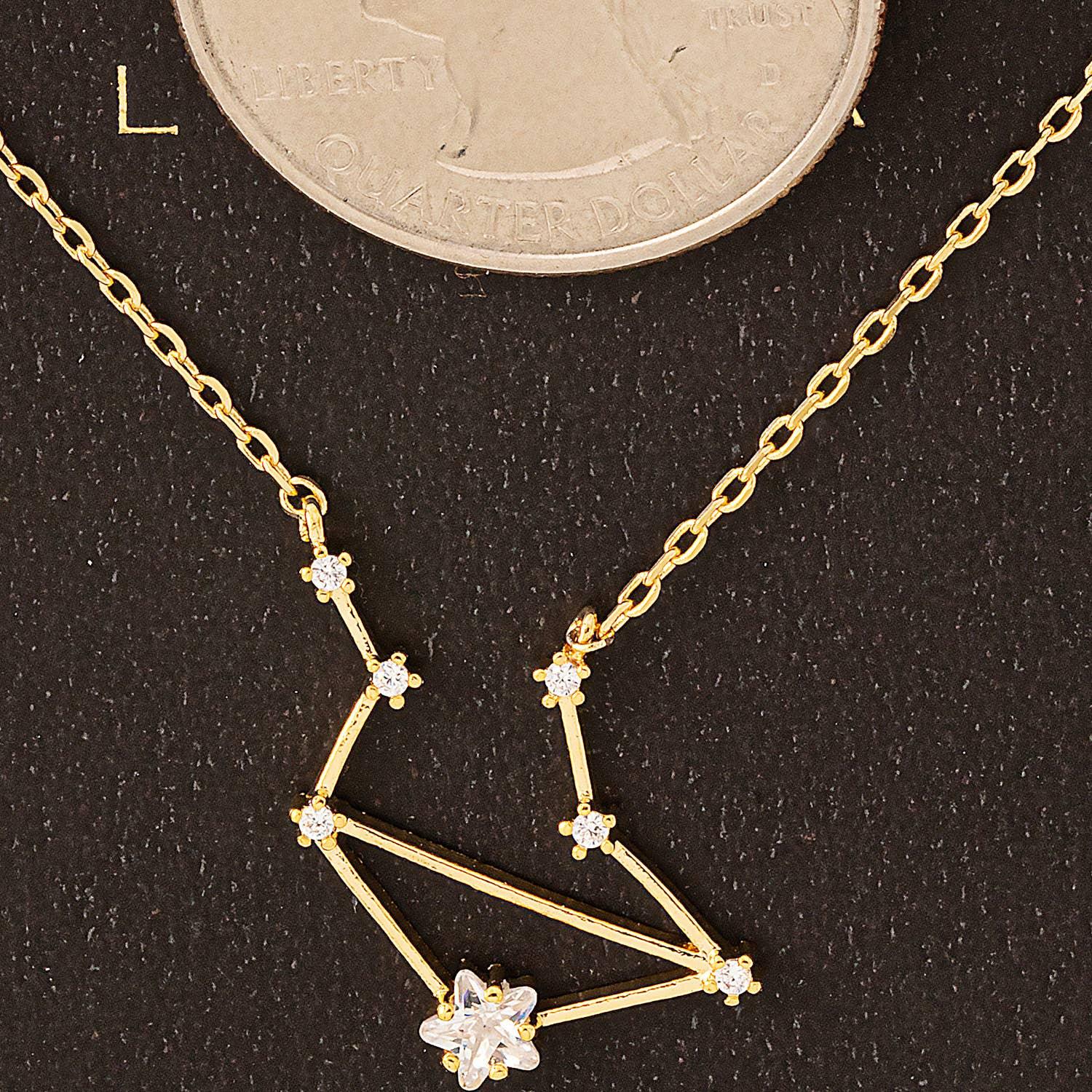 Libra Constellation Necklace Upclose
