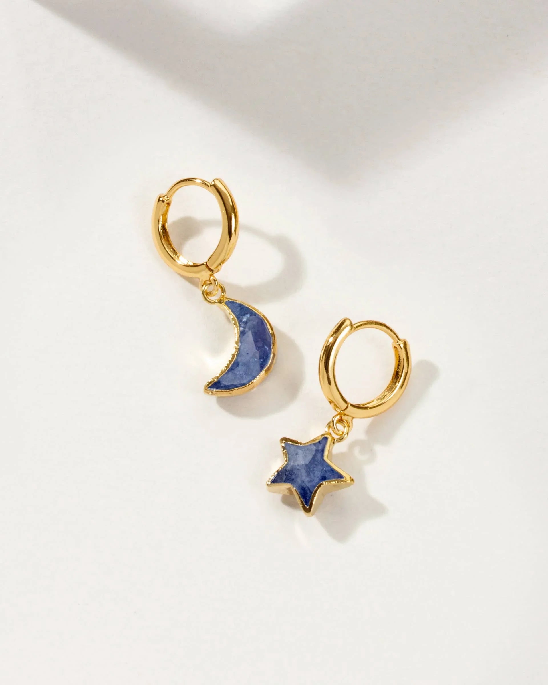 Sapphire Sky Gazing Mismatched Hoop Earrings