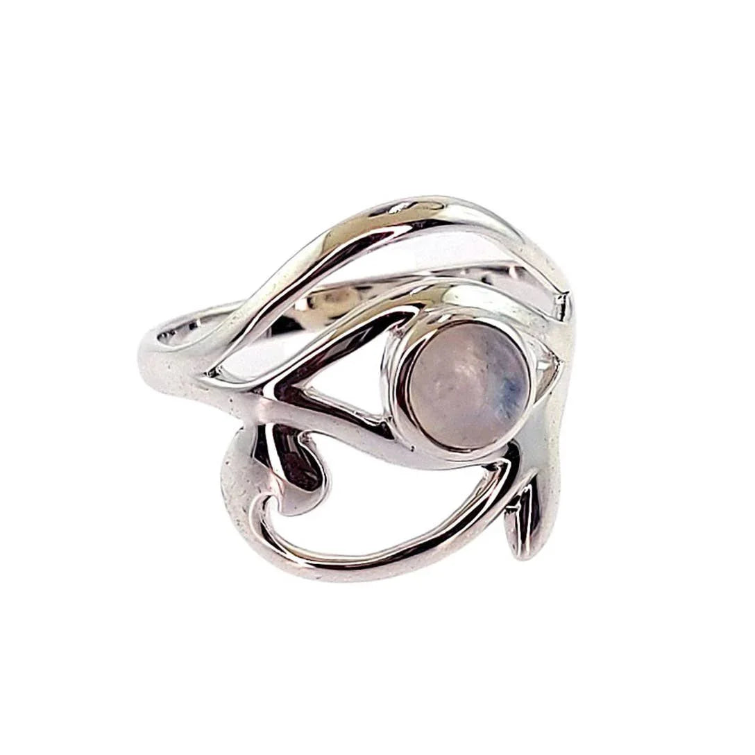 The Eye of Horus Rainbow Moonstone Ring