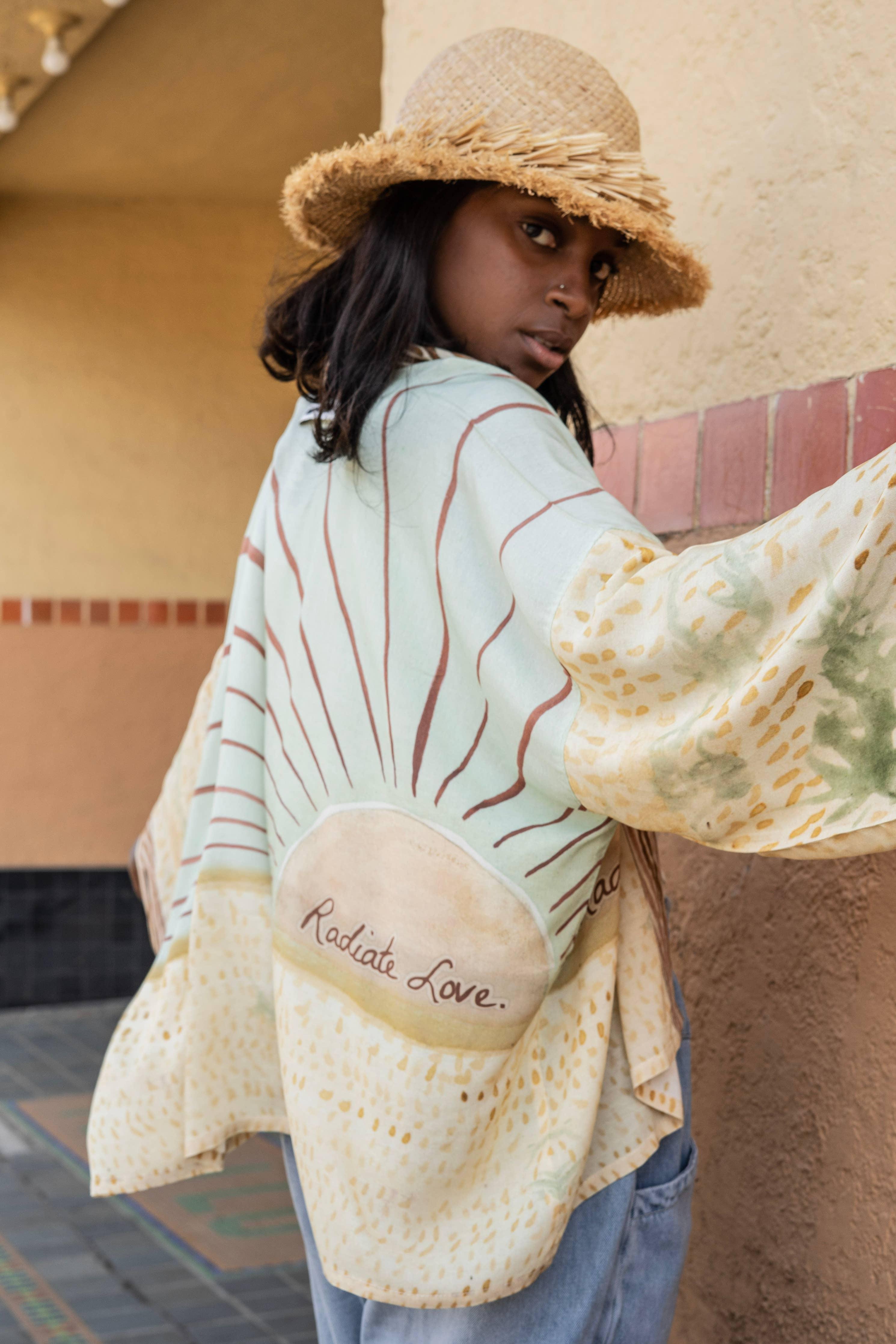 Radiate Love Pixie Duster Cropped Kimono Back