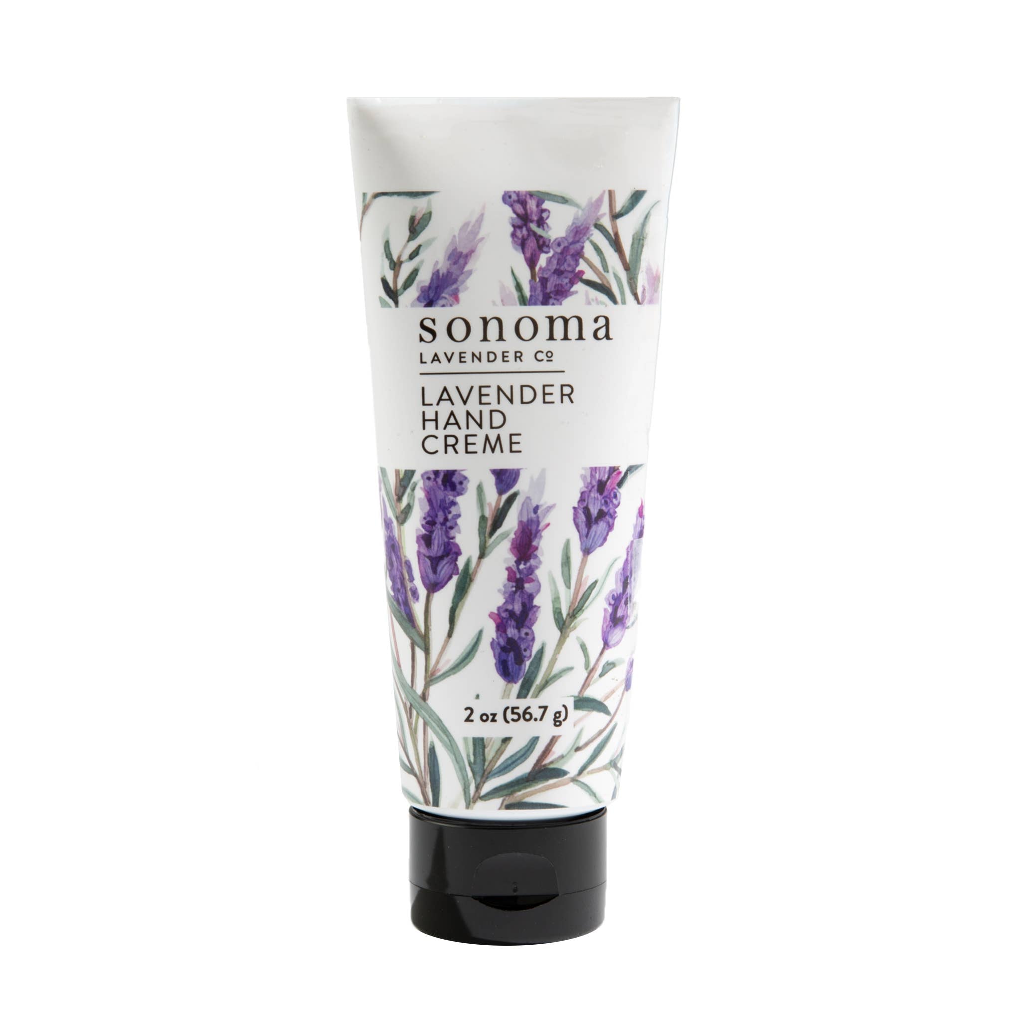 Sonoma Lavender Co. lavender hand cream tube on a white background