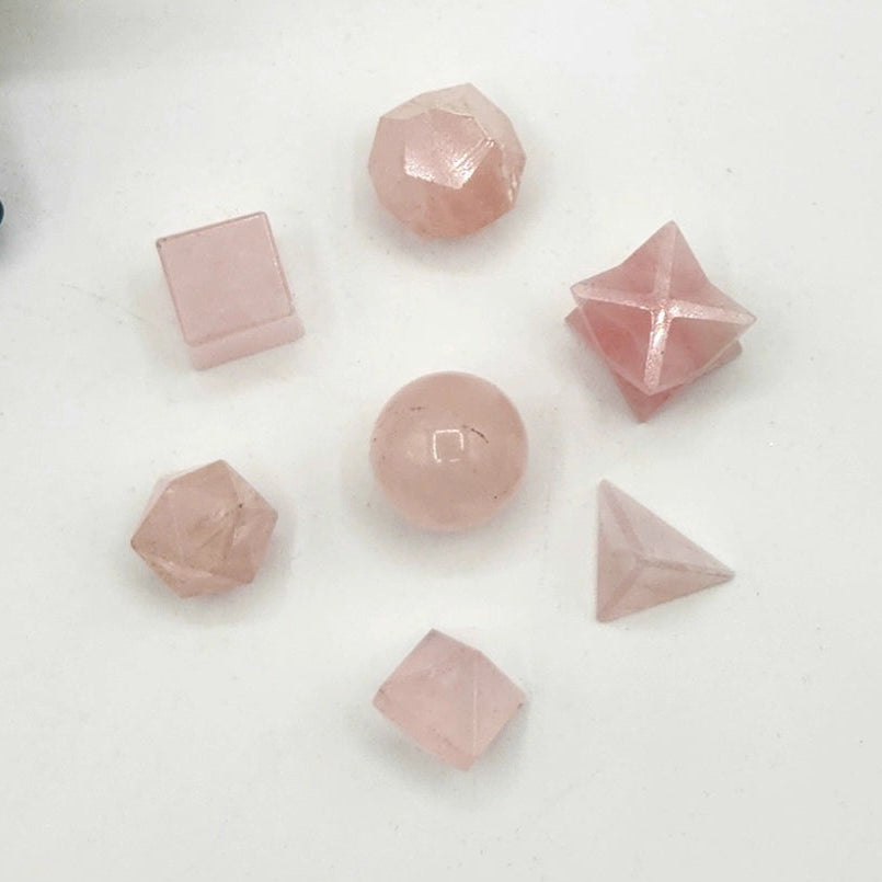 Rose Quartz 7 Piece Geometric Set