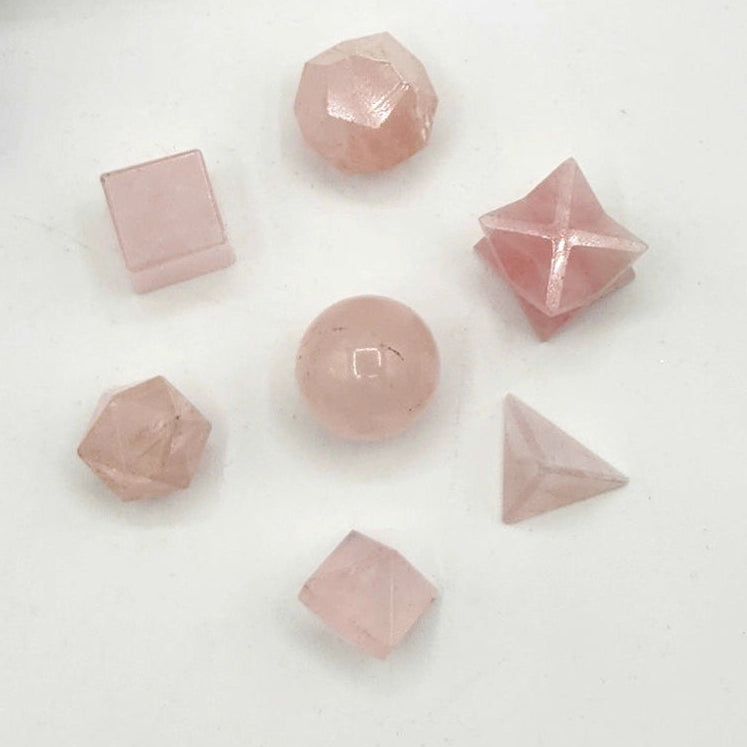 Rose Quartz 7 Piece Geometric Set