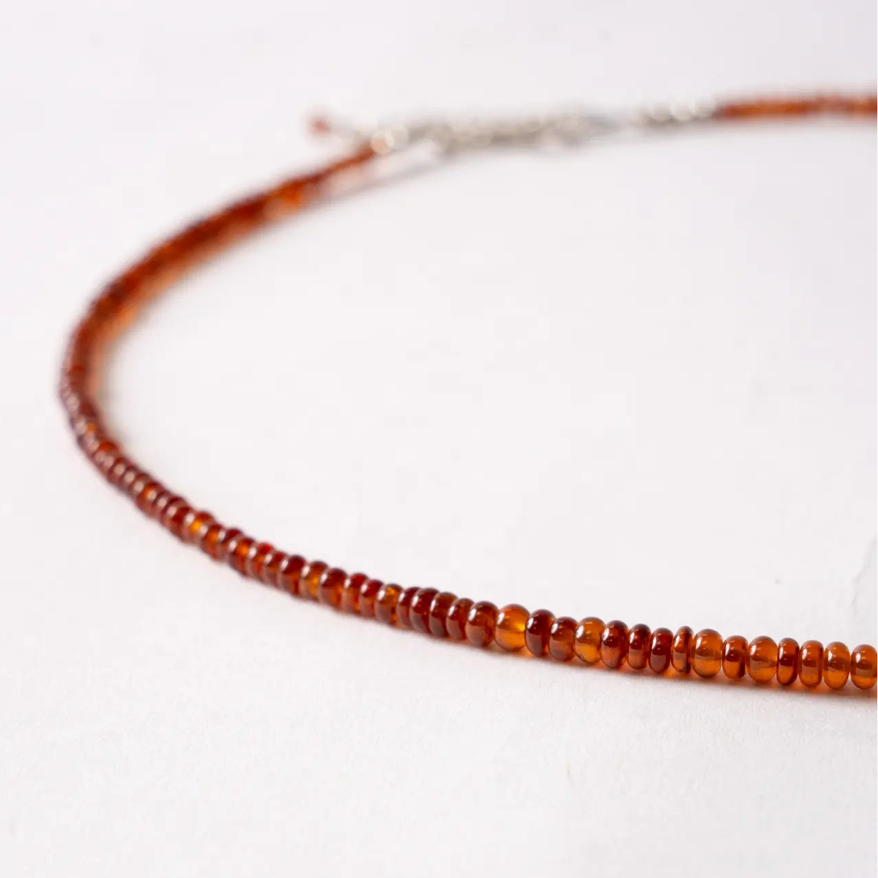 Hessonite Garnet Bead Necklace 1