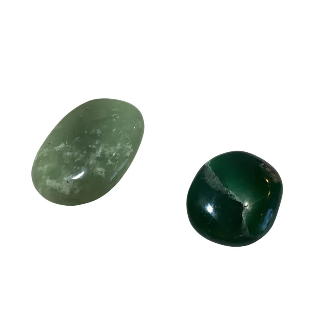 Two different jade Palm Stones