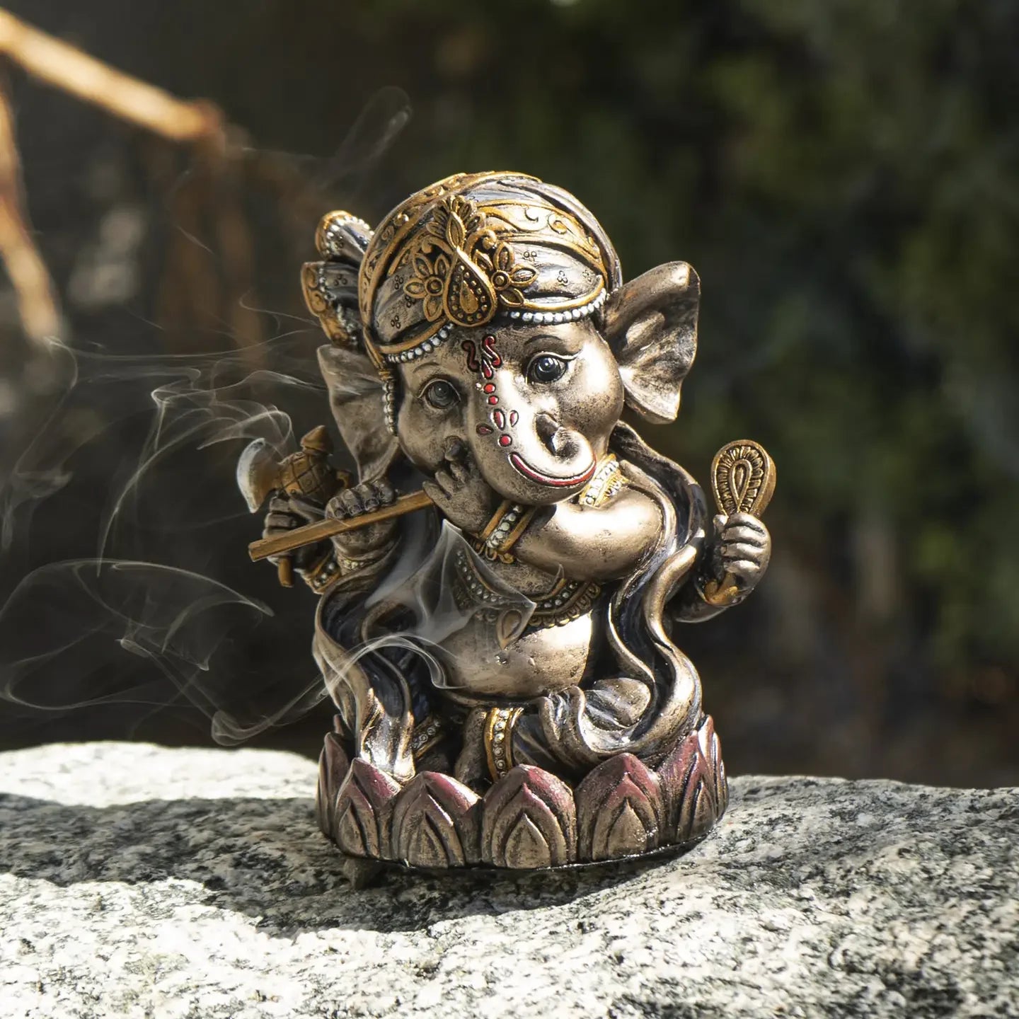 Ganesha Backflow Incense Holder Outside