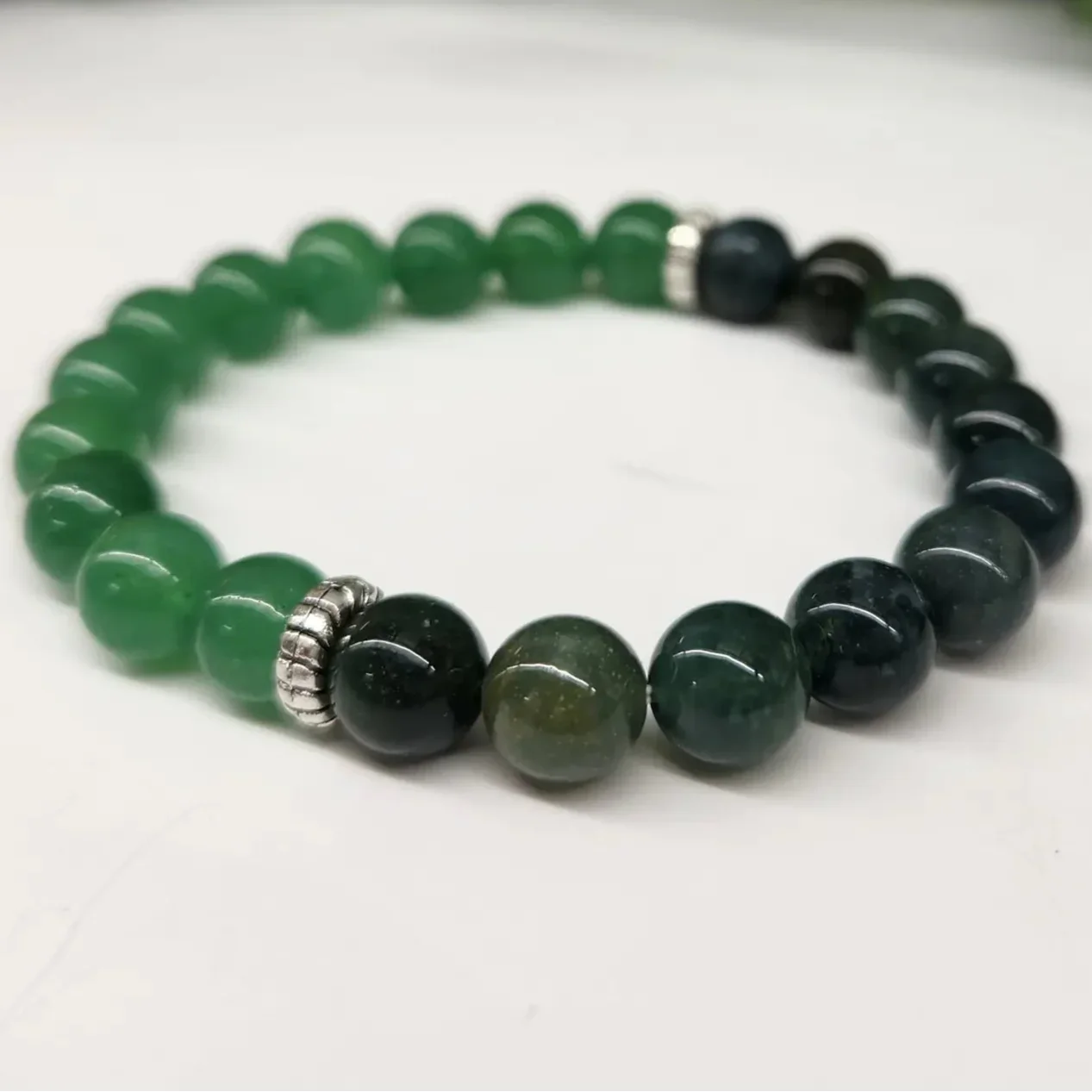Abundance Bracelet Jade and Moss Agate