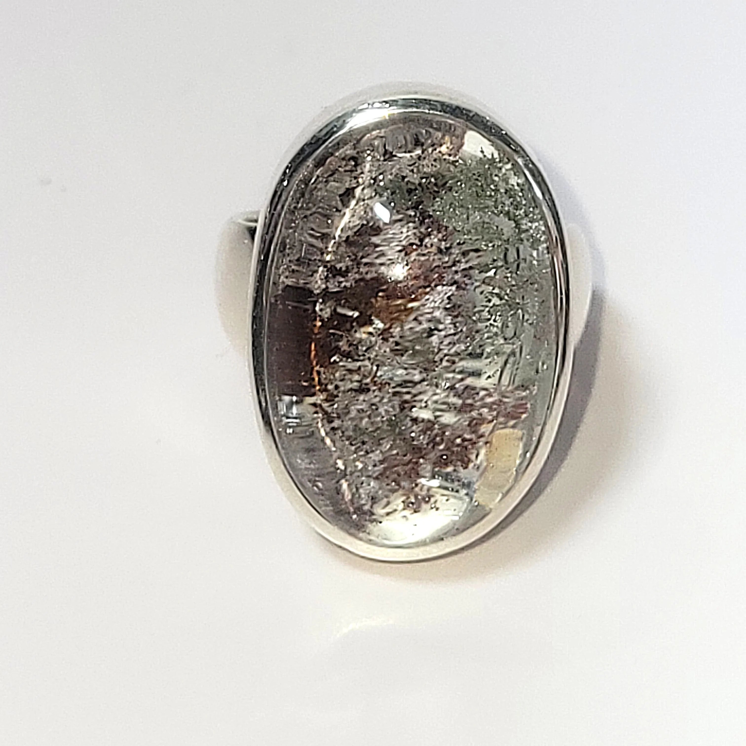 Garden Quartz Cabochon Ring Sterling Silver