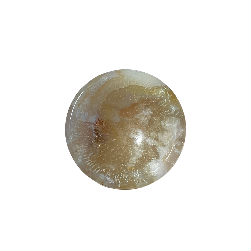 Top View of Flower Agate Sphere Holder
