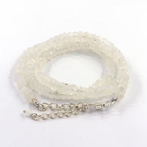 Rainbow Moonstone Faceted Bead Necklace
