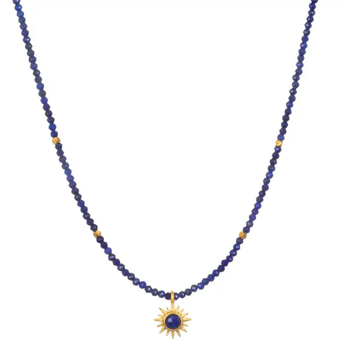 Lapis Starburst Choker Necklace
