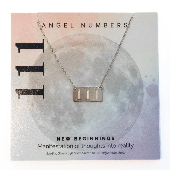111 Angel Number Sterling Silver Necklace