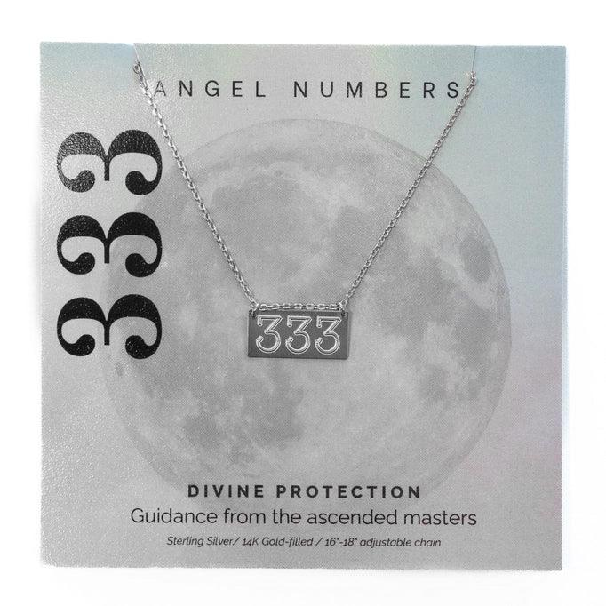 333 Angel Number Sterling Silver Necklace