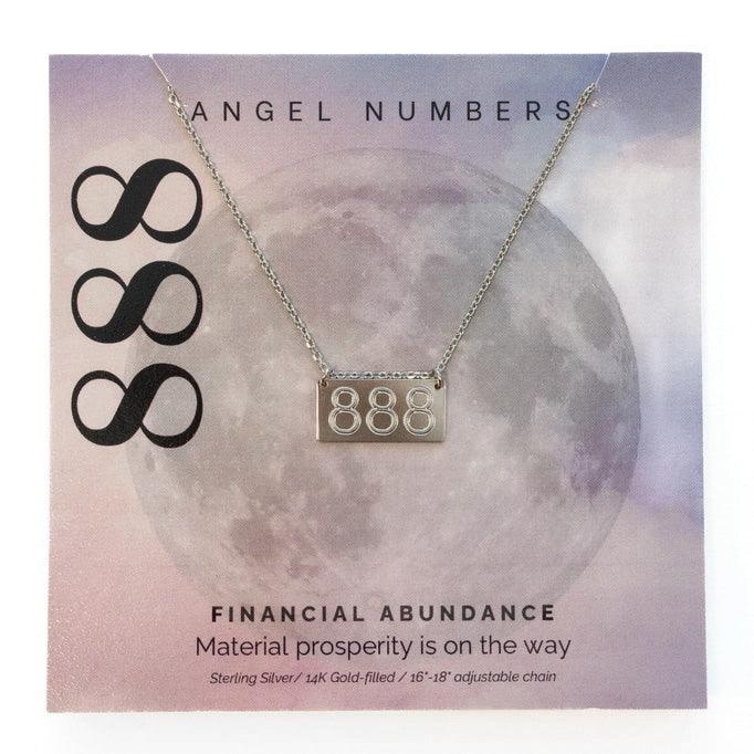 888 Angel Number Sterling Silver Necklace