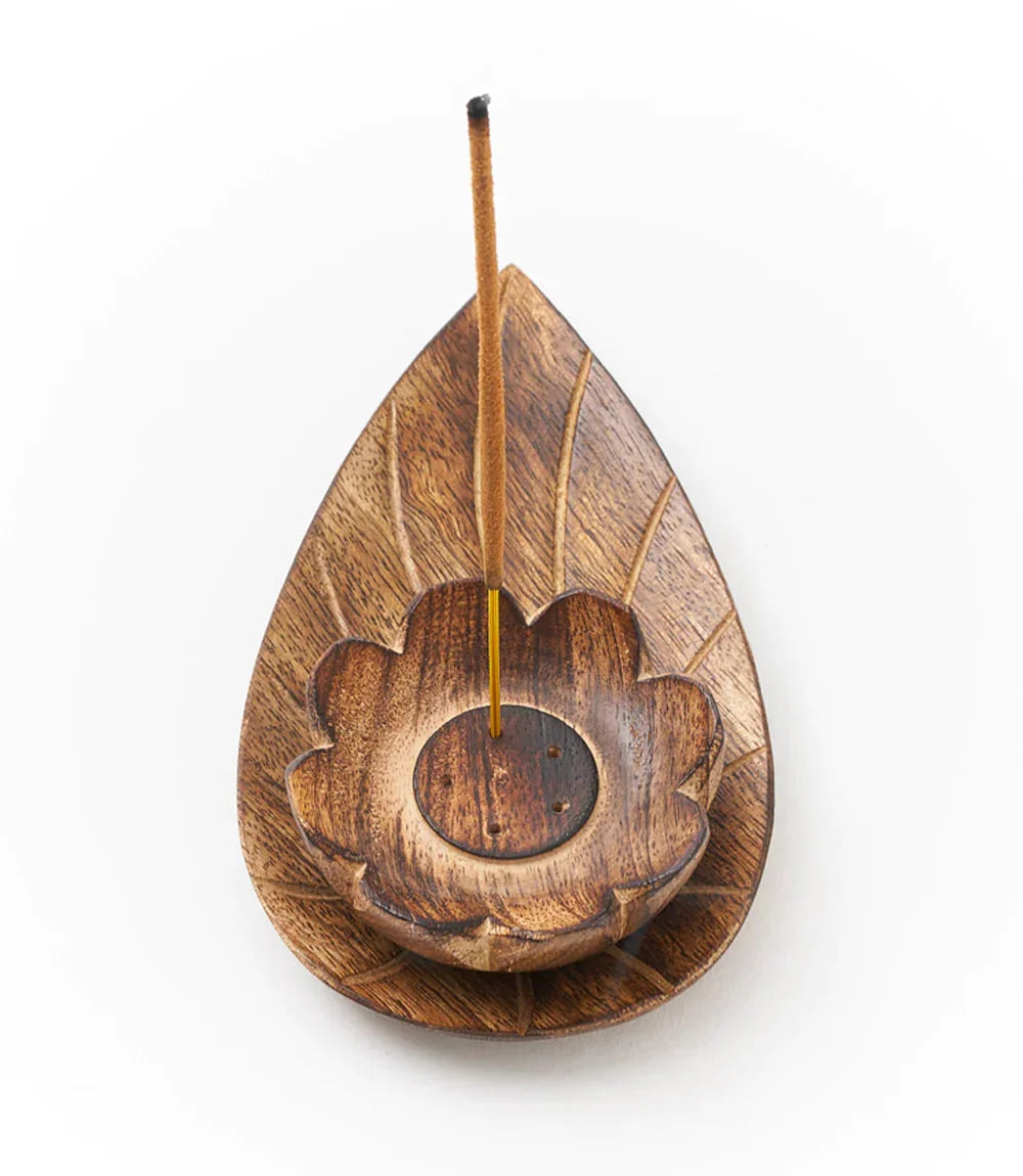Lotus Flower Wooden Incense Holder for Sale Body Mind & Soul Houston