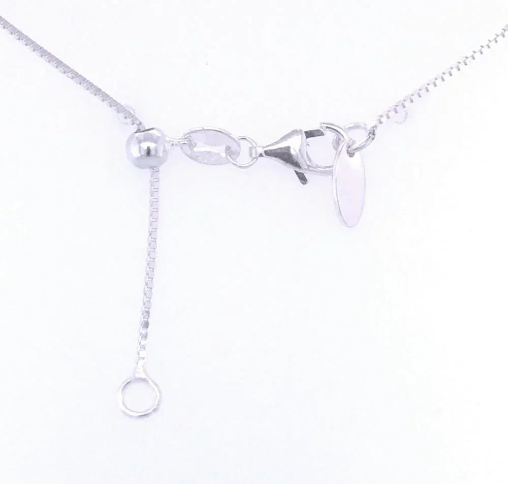 Adjustable Box Chain in Sterling Silver 16 - 18 Inch