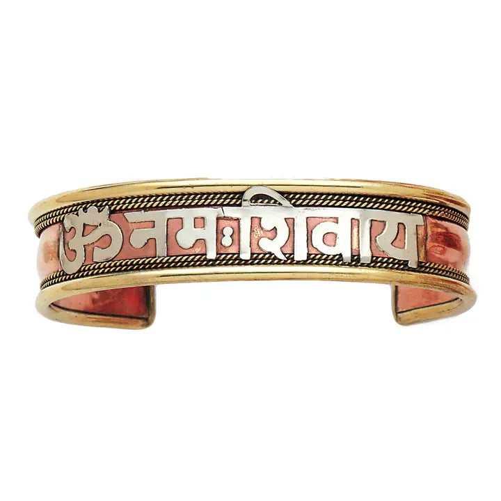 Om Namah Shivaya Copper Cuff Bracelet