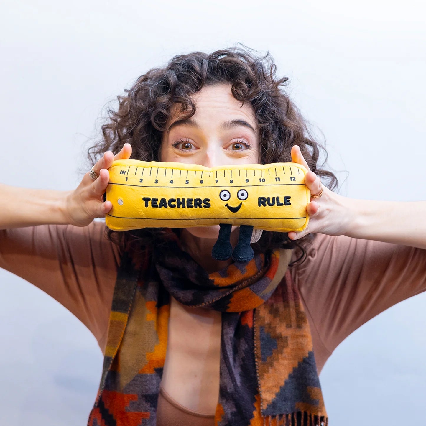 Teachers Rule - Ruler Plush with a teacher