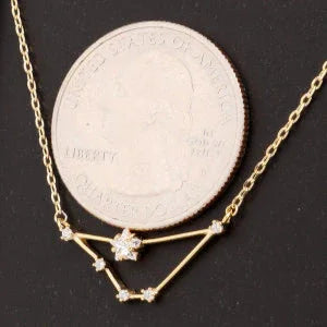 Capricorn Constellation Necklace Detail