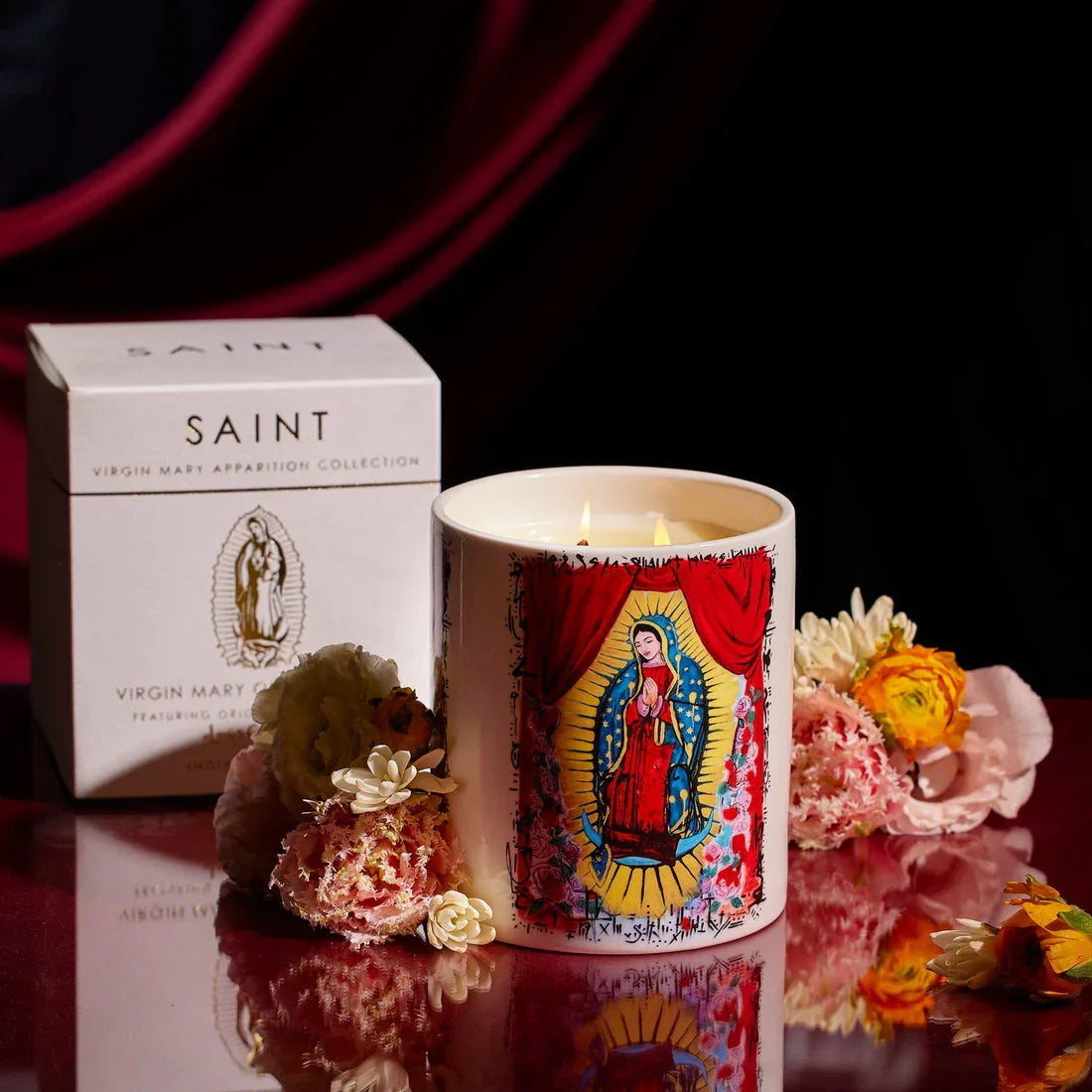 Collector's Edition Virgin Mary of Guadalupe Candle featuring Louis Carreon