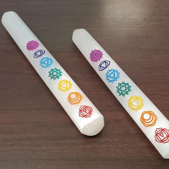 Selenite Chakra Wand